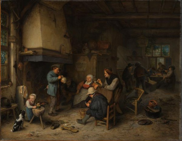 Adriaen van Ostade, Boerengezelschap binnenshuis