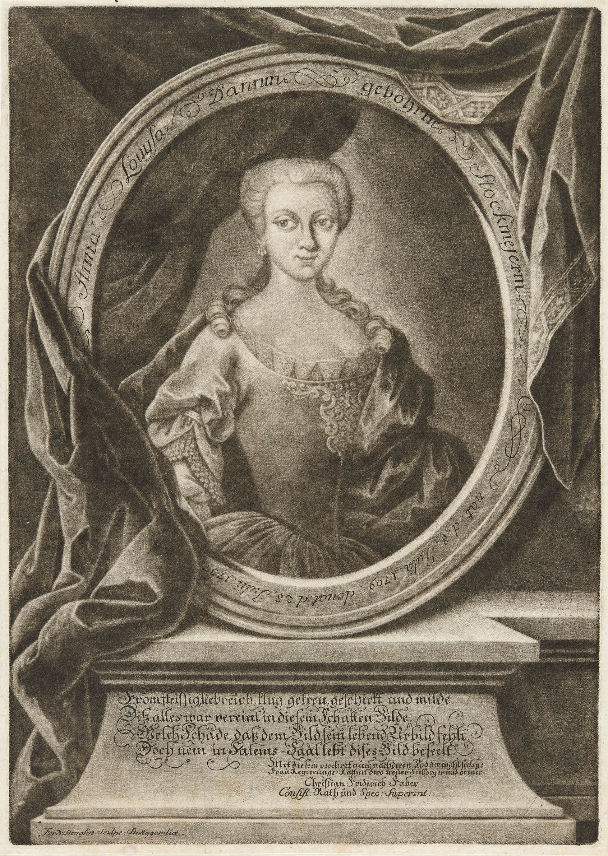 Ferdinand Stenglin (Maler), Bildnis Anna Louisa Dann