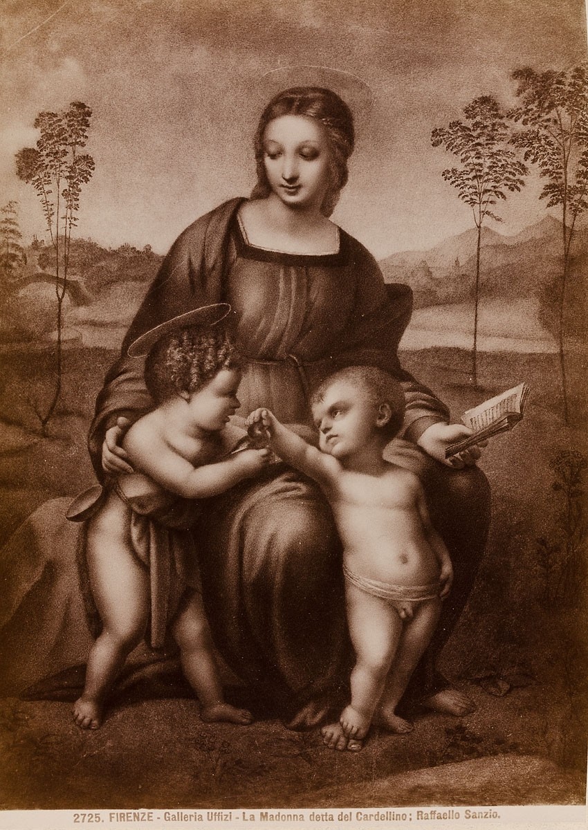 Giacomo Brogi, Firenze - Galleria Uffizi: La Madonna detta del Cardellino, Raffaello Sanzio
