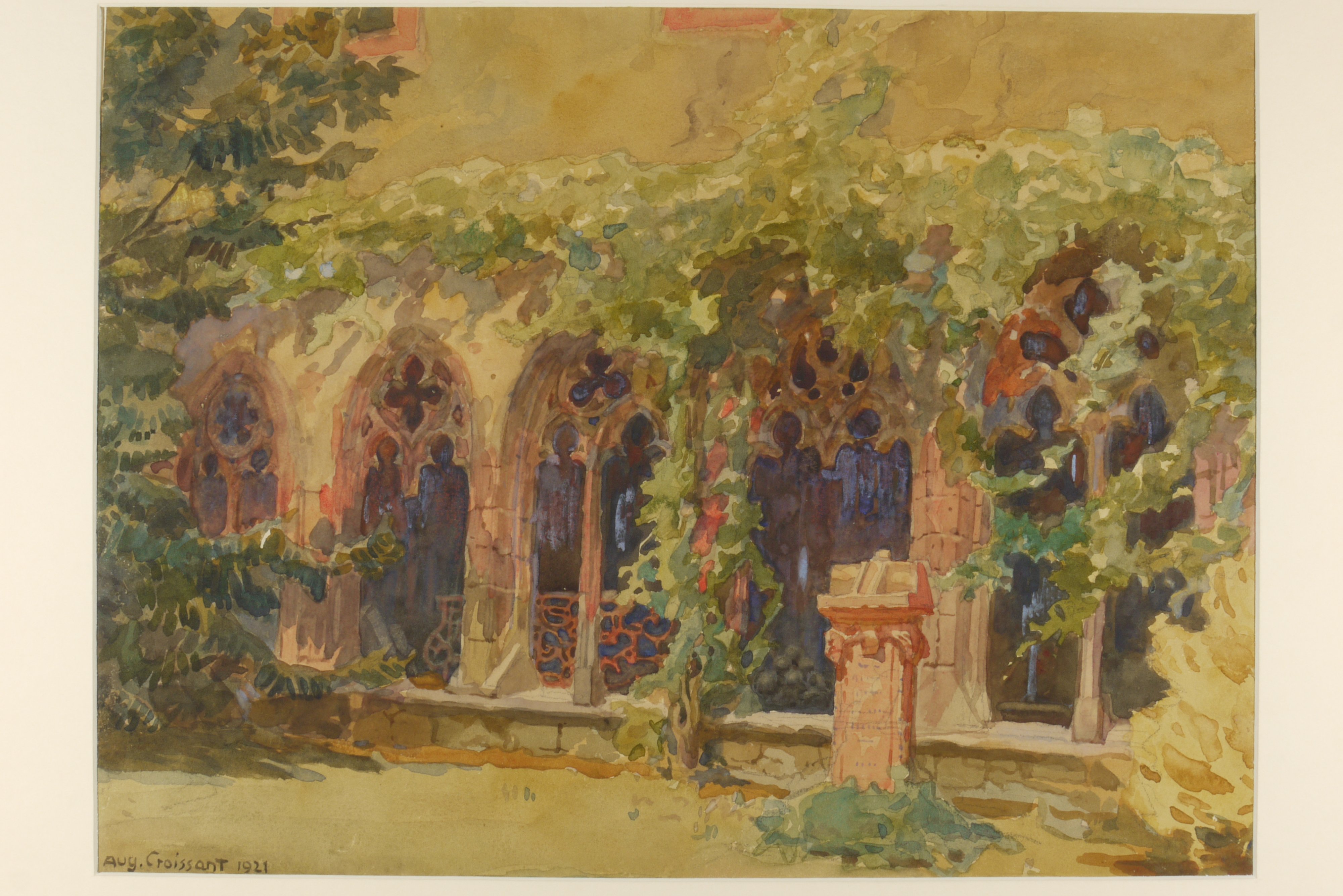August Croissant, Der Kreuzgang des Augustinerklosters in Landau