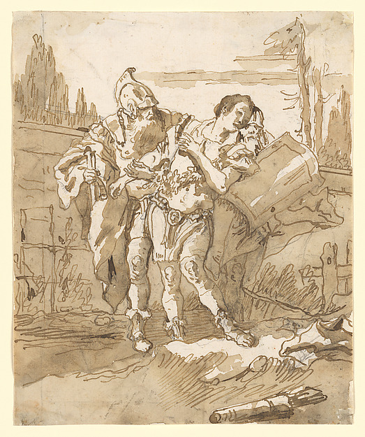 Giovanni Domenico Tiepolo, Rinaldo Persuaded by Ubaldo and Guelfo to Abandon Armida