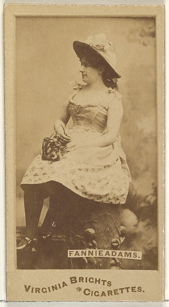 Allen & Ginter, Fannie Adams, from the Actors and Actresses series (N45, Type 1) for Virginia Brights Cigarettes