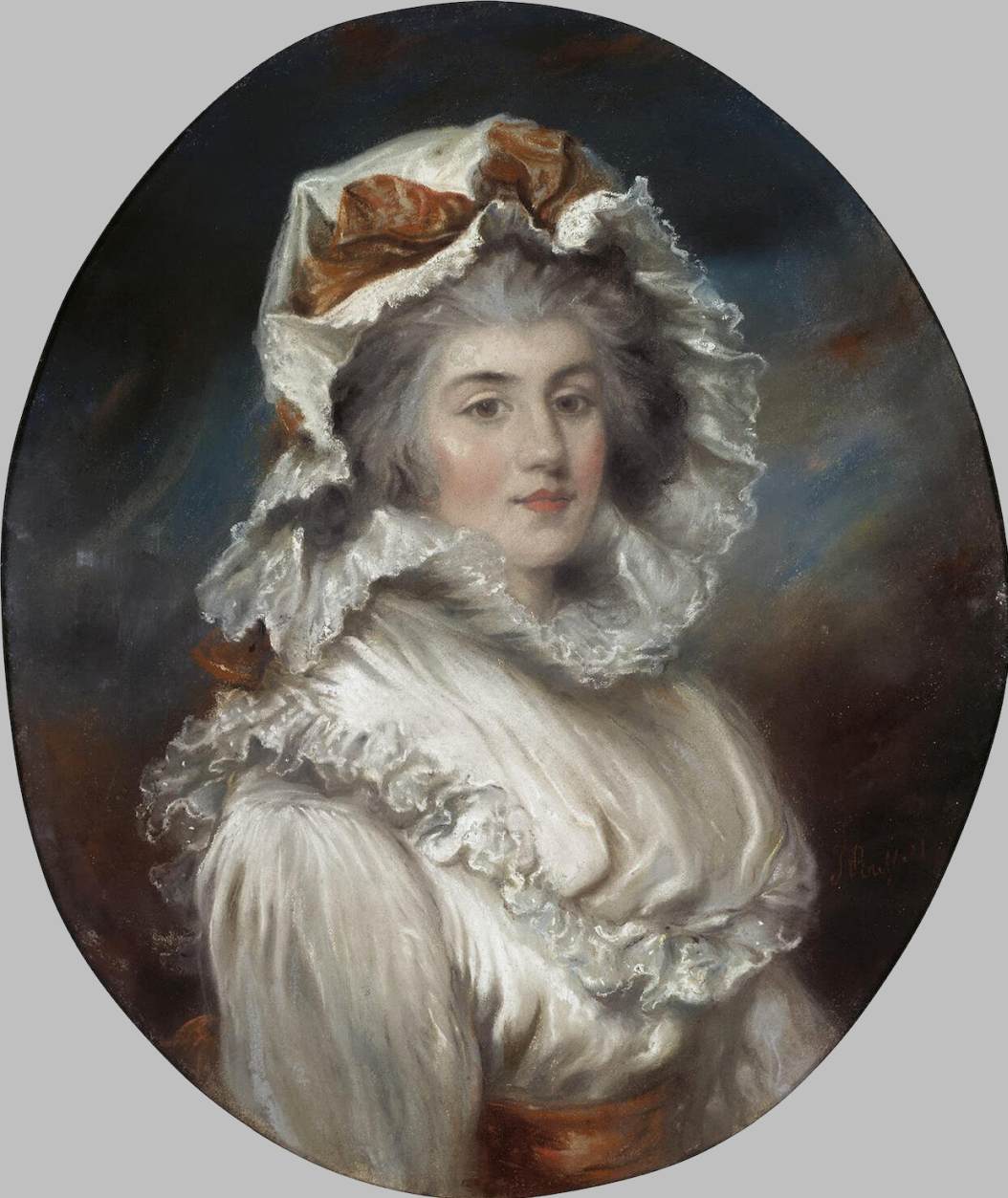 John Russell, Portrait of a Girl in a Bonnetlabel