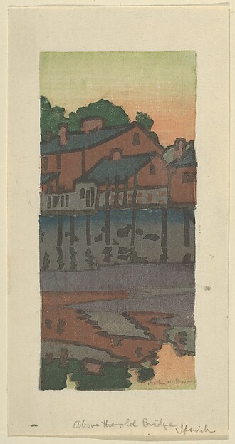 Arthur Wesley Dow, Above the Old Bridge, Ipswich, or Little Venice