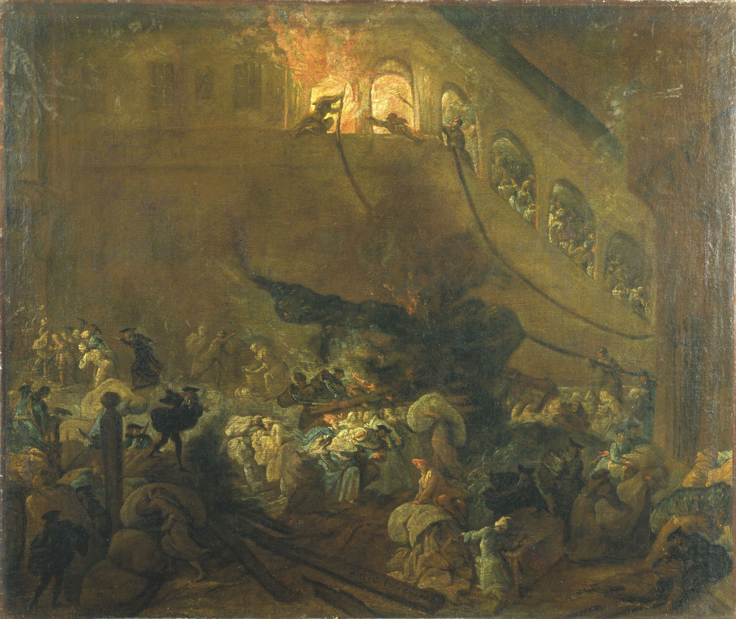 Anonyme, Incendie de la Chambre des comptes, le 27 octobre 1737