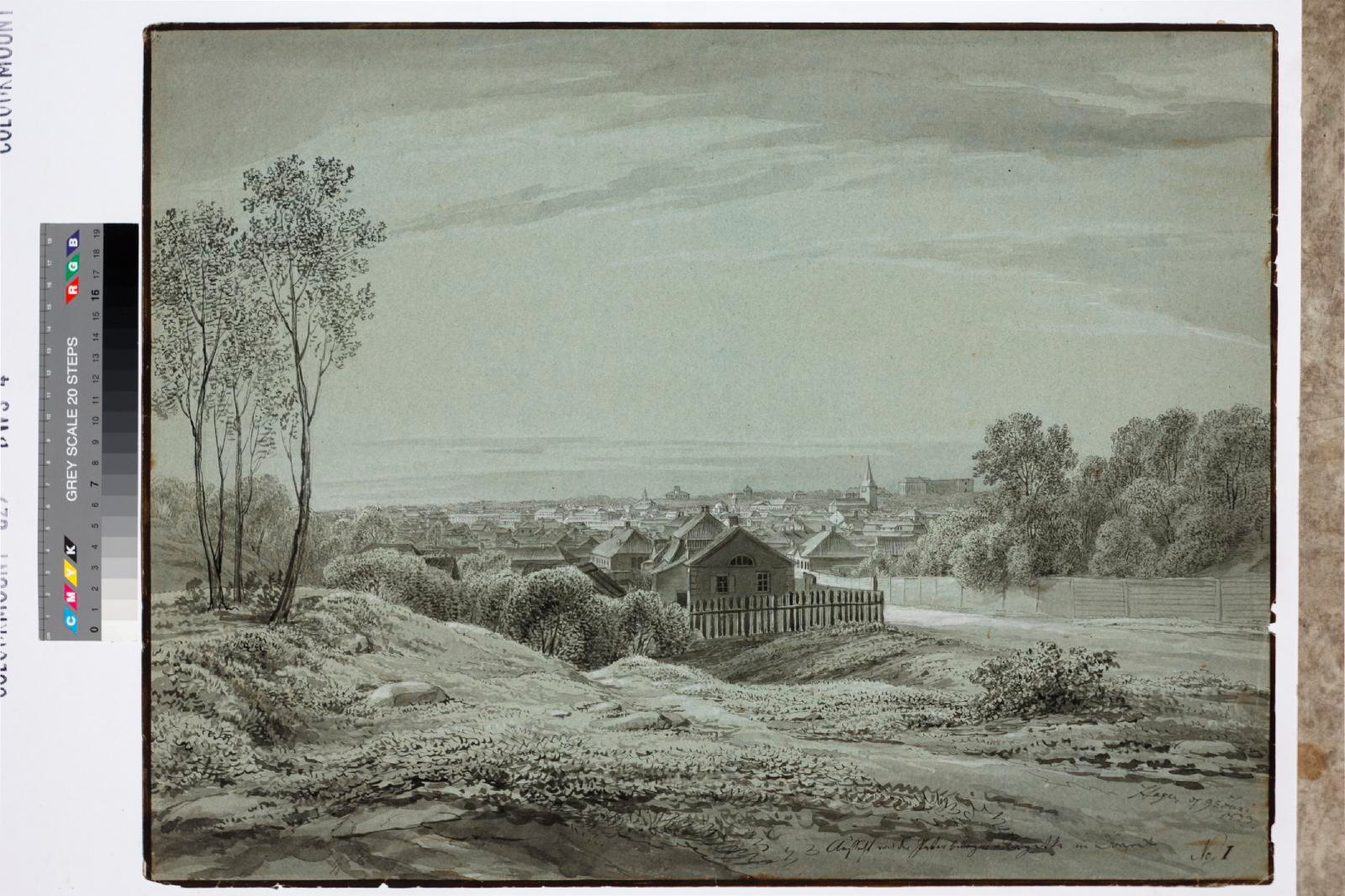 August Matthias (autor) Hagen, Vaade Tartule Peterburi tänavalt
