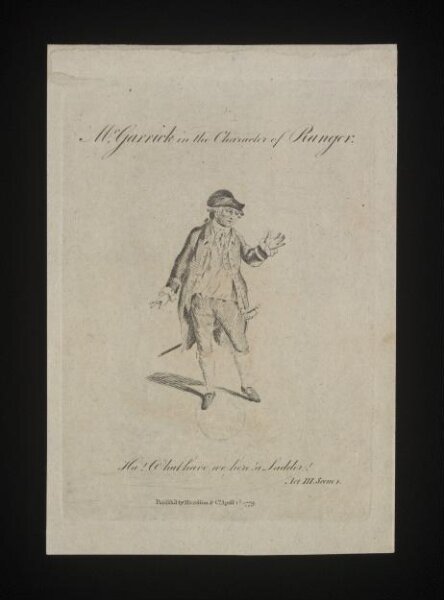 unknown, Mr Garrick in the character of Ranger