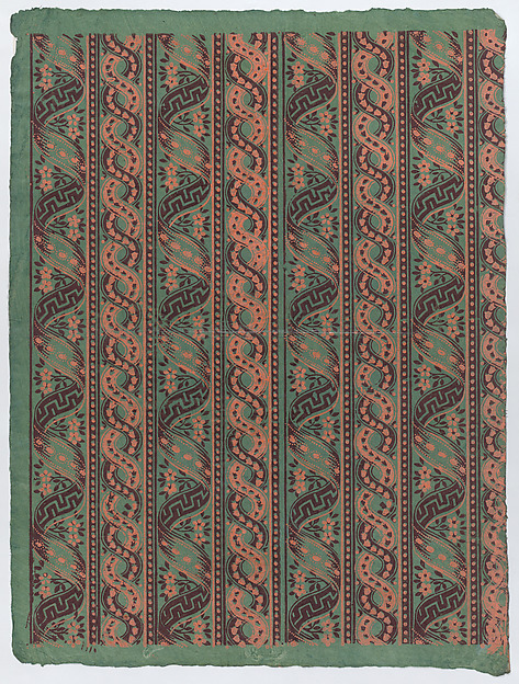 Anonymous, Sheet with four borders with guilloche and ribbon patterns