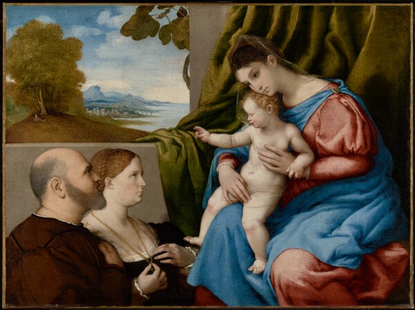 Lorenzo Lotto, Madonna and Child with Two Donors