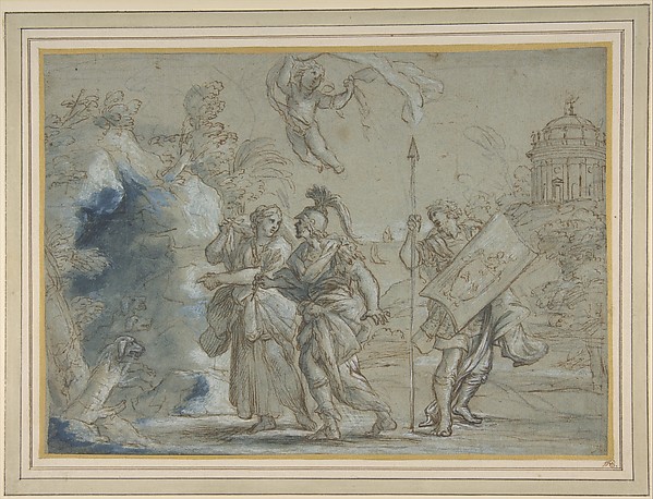 Giovanni Francesco Romanelli, Aeneas and the Cumaean Sibyl Entering the Infernal Regions