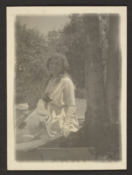 Louis Fleckenstein, [Florence Sitting with Dog]