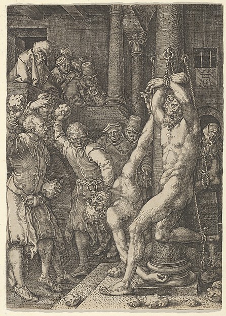 Heinrich Aldegrever, The Stoning of the Elders, from The Story of Susanna