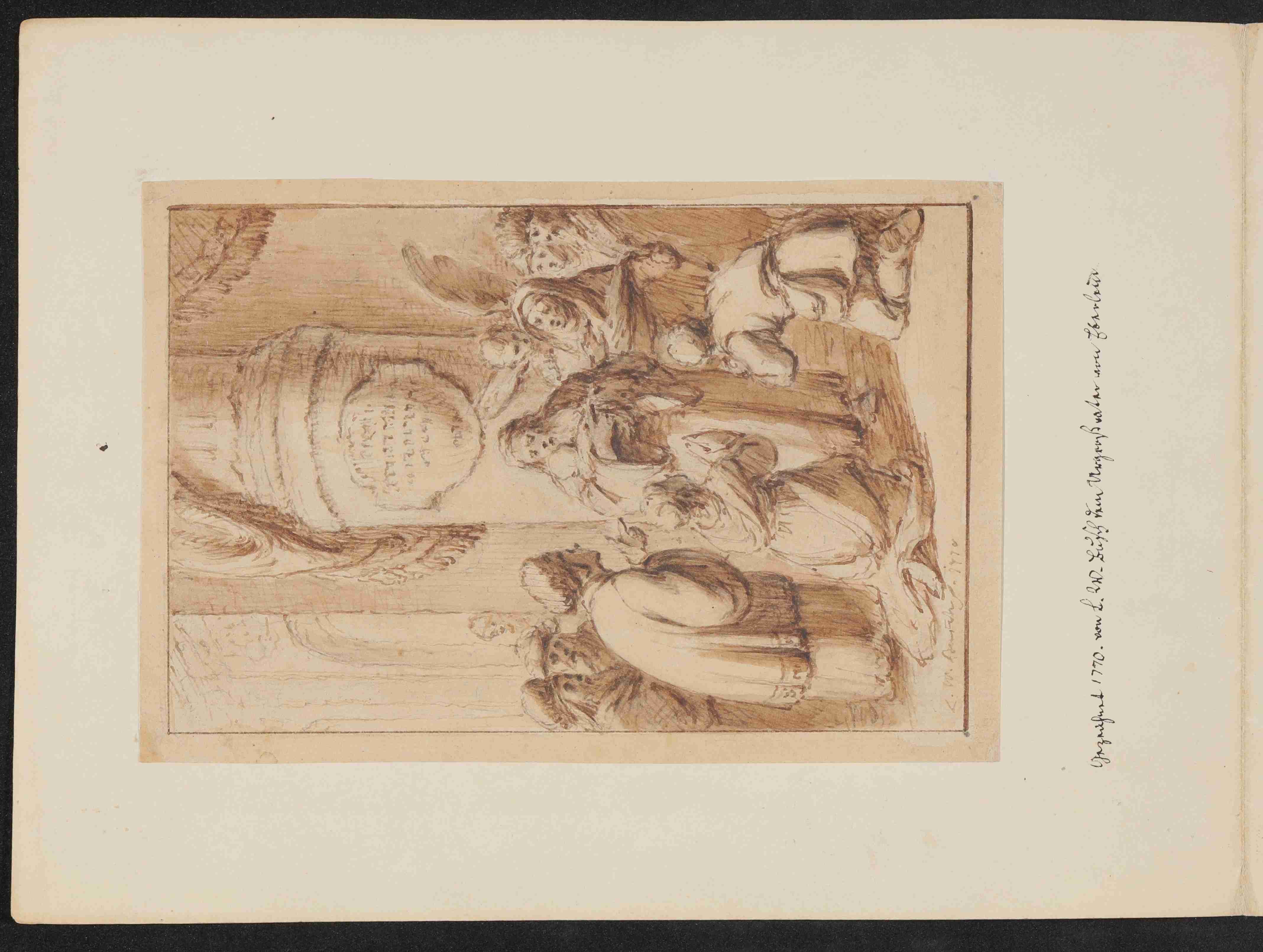 Ludwig Wilhelm Busch, Darstellung im Tempel [Aus dem Stammbuch des Freiherrn von Berlepsch]