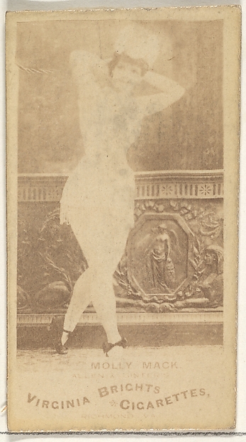 Allen & Ginter, Molly Mack, from the Actors and Actresses series (N45, Type 1) for Virginia Brights Cigarettes