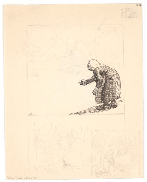 Niels Skovgaard, Udkast til "Vilderik Kongesøn og Miseri Mø" (f.o.) og "Den lille slange" (to forarbejder f.n.)