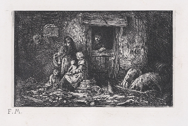 Charles Jacque, Gate to the Farm