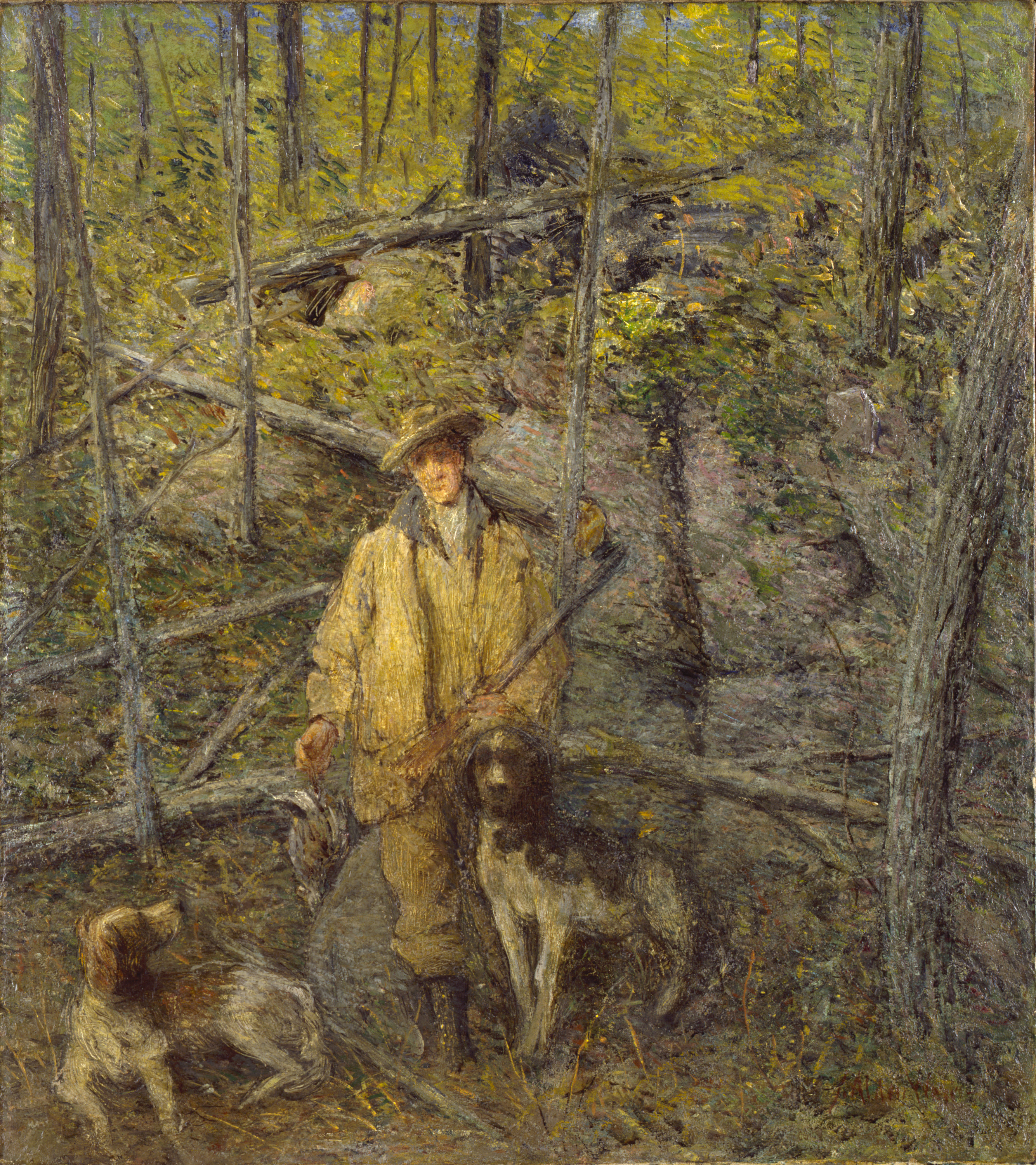 J. Alden Weir, Hunter and Dogs