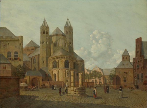 Johannes Huibert Prins, Imaginary Cityscape with Romanesque Church