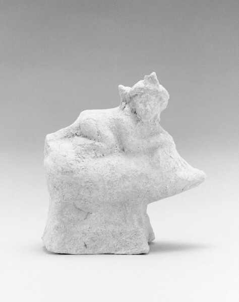 Unknown, Boy Crouching on a Pig