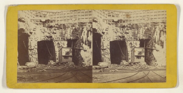 Edward and Henry T. Anthony & Co., Government Excavations under the East River at Hallets Point, for removal of rocks and enlargement of the channel. [New York]