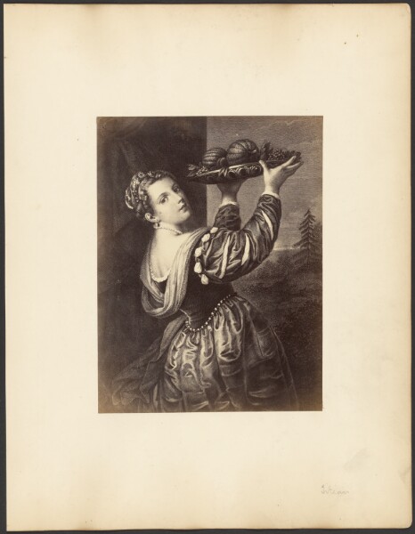 Unknown, [Work done after Titian's "Girl with a Platter of Fruit"]