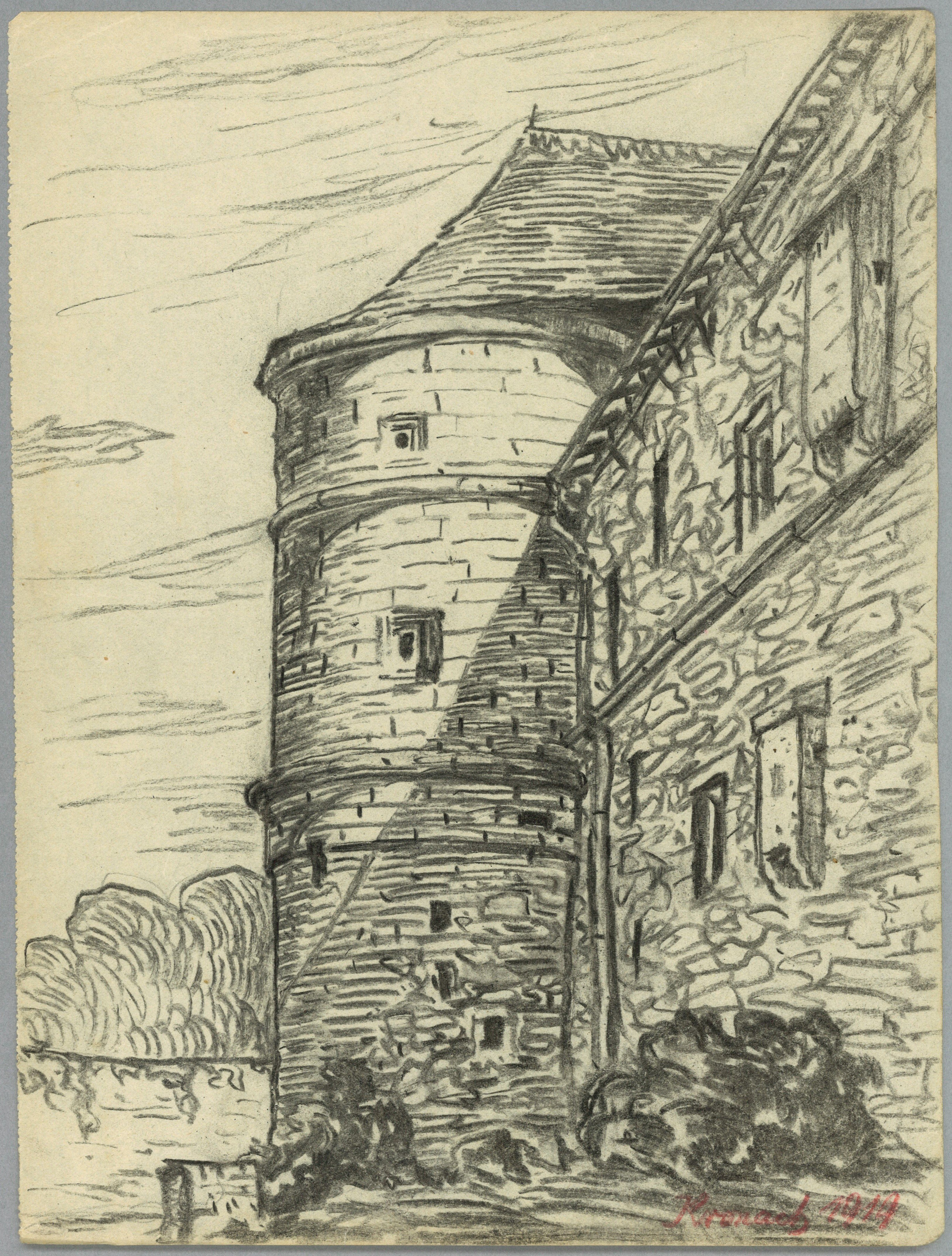 Otto Stiehl, Kronach (Oberfranken): Festung Rosenberg, Luntenturm