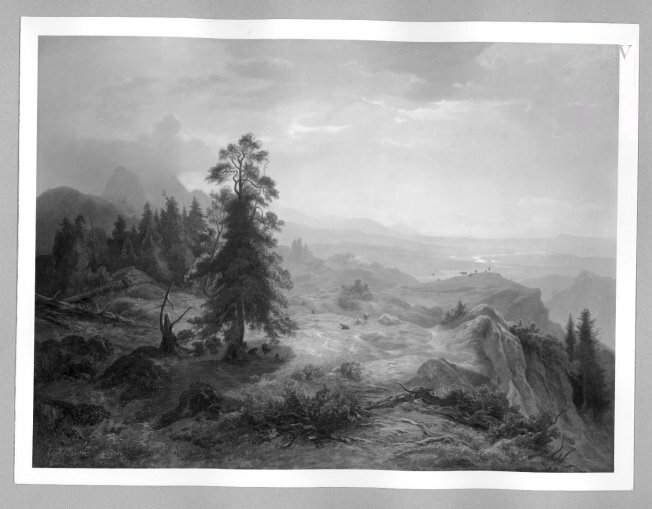 Eduard Schleich the Elder, Gebirgslandschaft mit Kühen