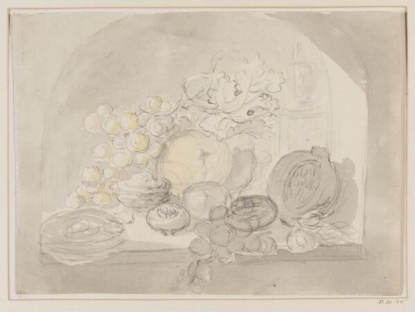 Unknown, Still-life with Fruit and Birds' Nests in a Niche