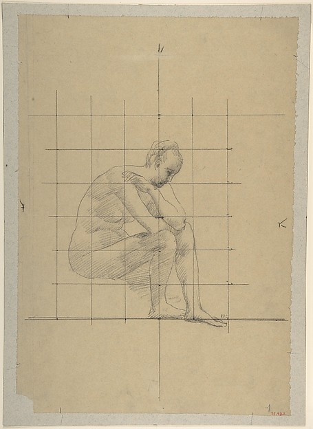 Pierre Puvis de Chavannes, Seated Figure: Study for "A Vision of Antiquity"
