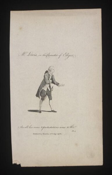 Unknown, Mr Lewis in the character of Edgar