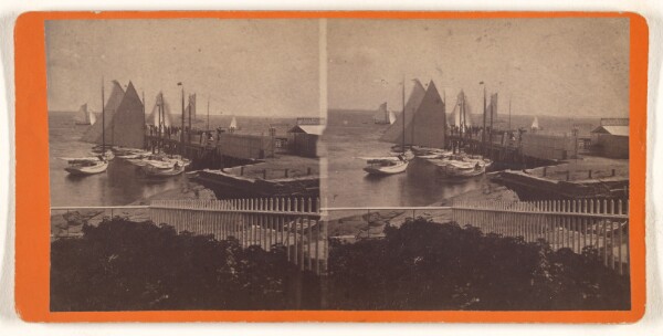 Unknown, [View of Wharf and Sail Boats]