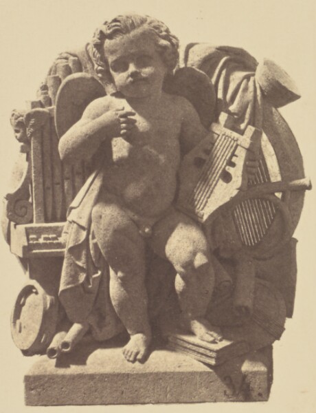 Édouard Baldus, ["La Musique", Sculpture by Elias Robert, Decoration of the Louvre, Paris]