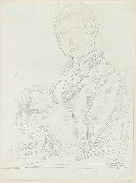Alphonse Legros, Study for the Portrait of Edward D. Adams
