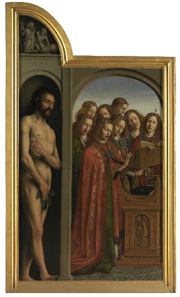 Jan van Eyck, Adam and Singing Angels