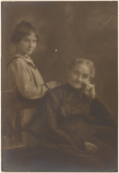 Louis Fleckenstein, [Portrait of Old Woman and Young Girl]