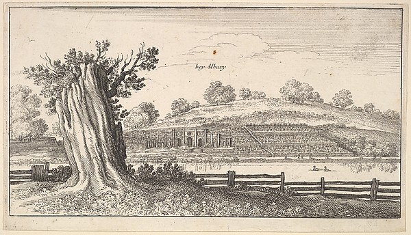 Wenceslaus Hollar, Albury with tree-stump in foreground