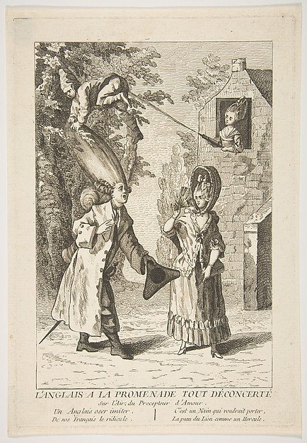 Anonymous, French, 18th century, L'Anglais a la Promenade Tout Déconcerté