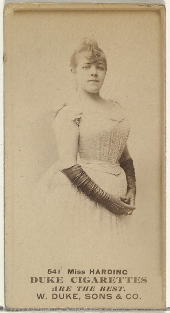 W. Duke, Sons & Co., Card Number 541, Miss Harding, from the Actors and Actresses series (N145-7) issued by Duke Sons & Co. to promote Duke Cigarettes