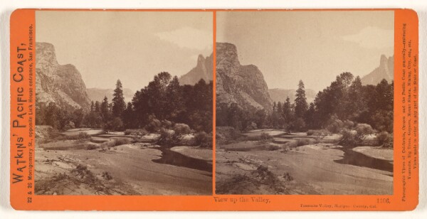 Carleton Watkins, View up the Valley, Yosemite Valley, Mariposa County, Cal.