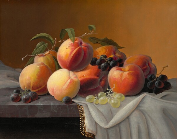 Severin Roesen, Peaches, Grapes, and Apples