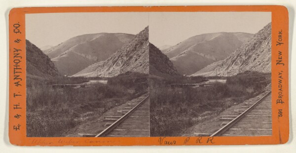 Edward and Henry T. Anthony & Co., Looking West from the Devil's Slide, Upper Weber Canyon. Union Pacific Rail Road.