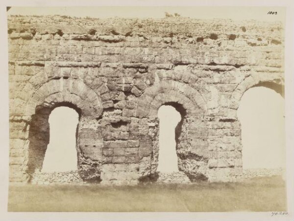 Parker, John Henry, Aqueducts - Claudius, of Stone, and the Anio Novus, of Brick, and Opus Reticulatum, five miles from Rome.