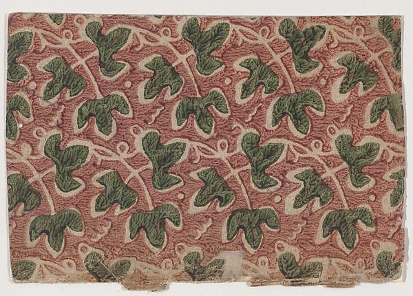 Anonymous, Sheet with overall leaf pattern