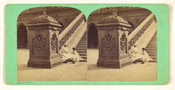 John S. Moulton, Bas relief on Die, at foot of Terrace Steps. Autumn.