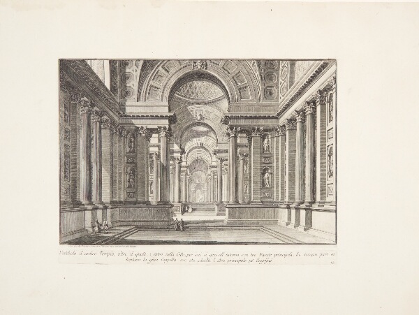 Giovanni Battista Piranesi, Forhallen i et gammelt tempel ...