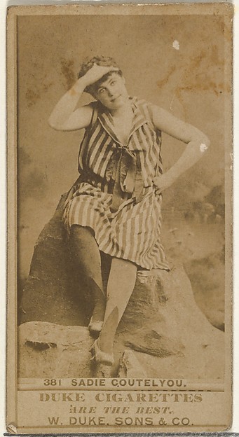 W. Duke, Sons & Co., Card Number 381, Sadie Coutelyou, from the Actors and Actresses series (N145-7) issued by Duke Sons & Co. to promote Duke Cigarettes