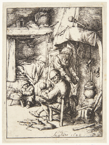 Adriaen van Ostade, Pater familias. Interiør med en fader, der mader et barn