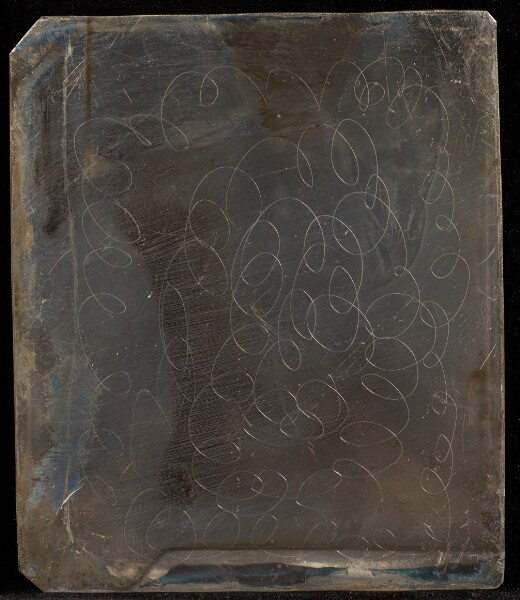 Jacob Byerly, [Daguerreotype Plate with Etched Line Doodles]