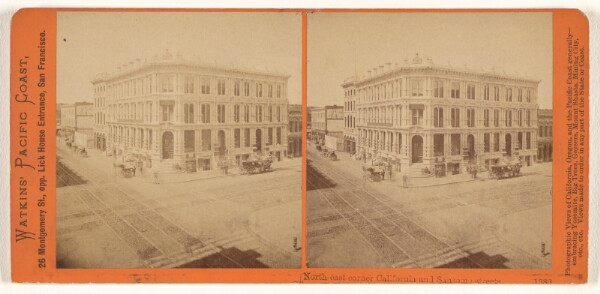 Carleton Watkins, North-east corner California and Sansome streets
