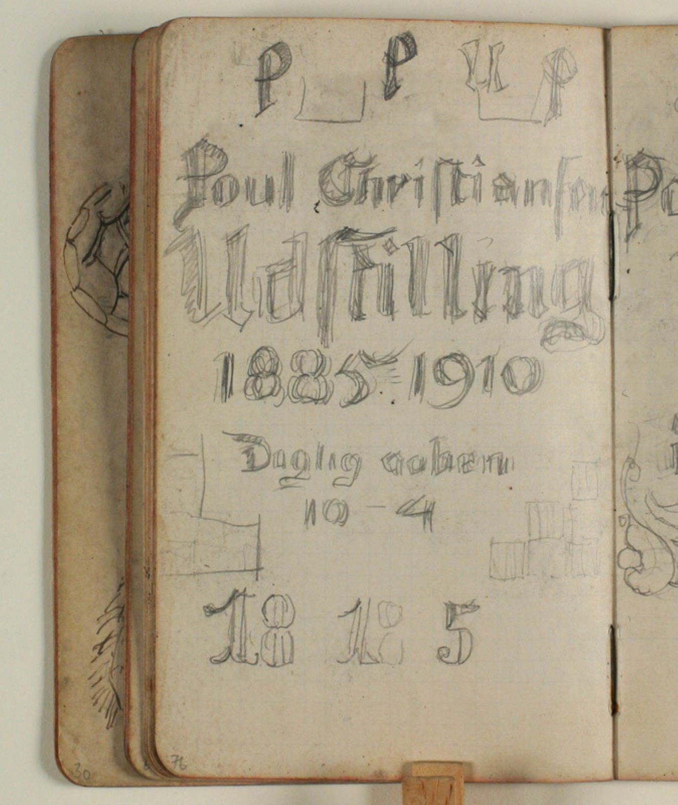 Niels Larsen Stevns, Udkast til plakat formentlig til Poul S. Christiansens jubilæumsudstilling i 1910